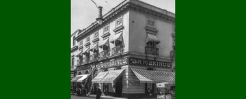 LA FAMOSA CANTINA GAMBRINUS EN 1913