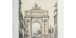 Los arcos efímeros en honor a Maximiliano y Carlota en Ciudad de México