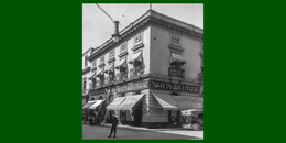 LA FAMOSA CANTINA GAMBRINUS EN 1913