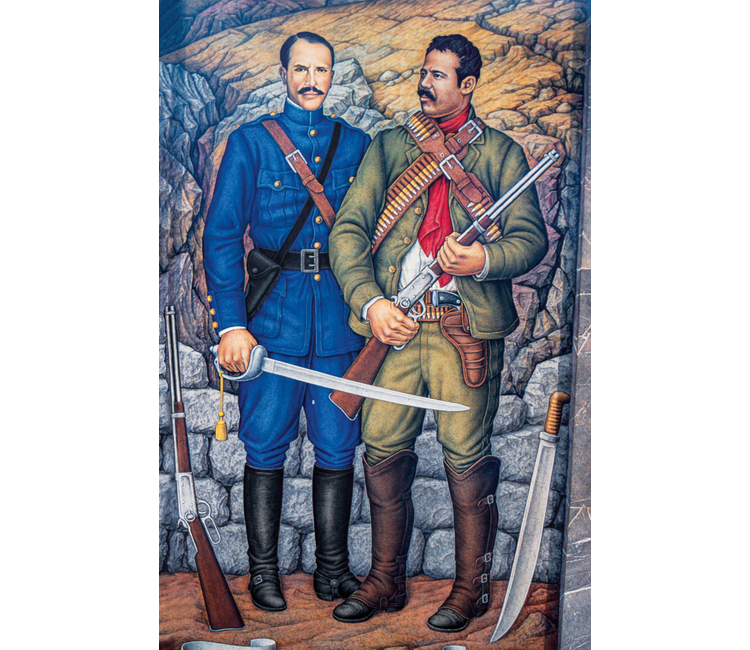El general Felipe Ángeles junto a Pancho Villa 