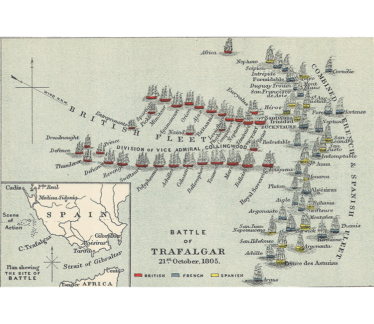 La batalla de Trafalgar 