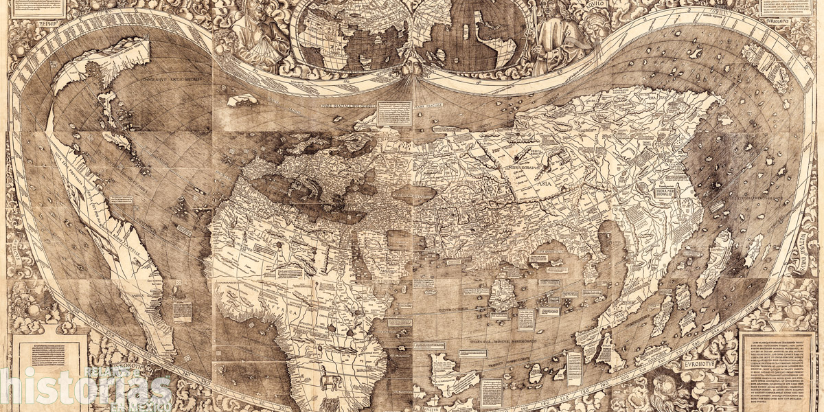 México aparece por primera vez en el mapa en 1544 