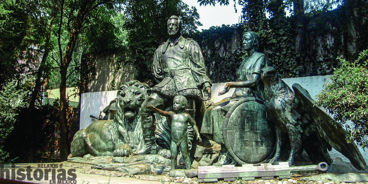 El monumento controversial a Hernán Cortés en Coyoacán