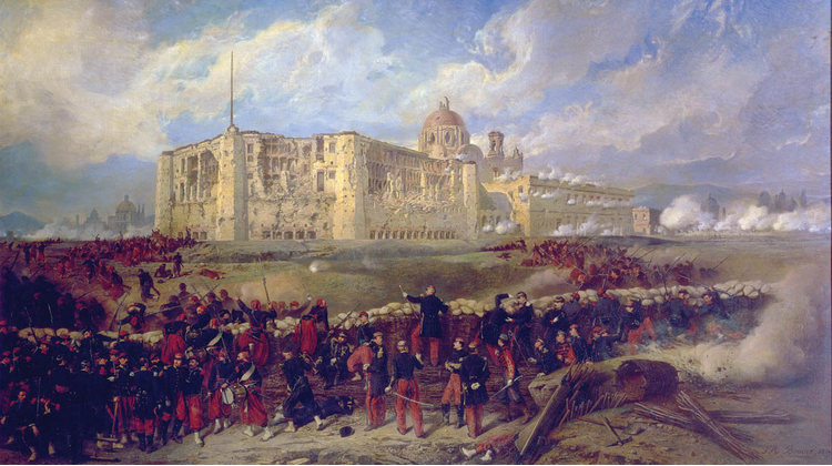 El 16 de marzo de 1863 inicia el sitio de Puebla durante la invasión francesa