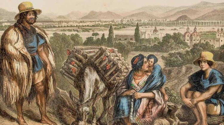 Un tumulto de indios por la tierra