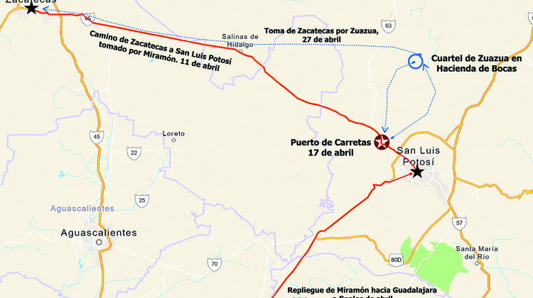 17 de abril de 1858: la batalla de Puerto de Carretas de Zuazua y Miramón