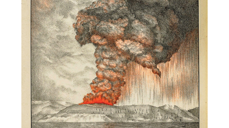 La erupción del Krakatoa y las coloraciones en el cielo que asombraron a México