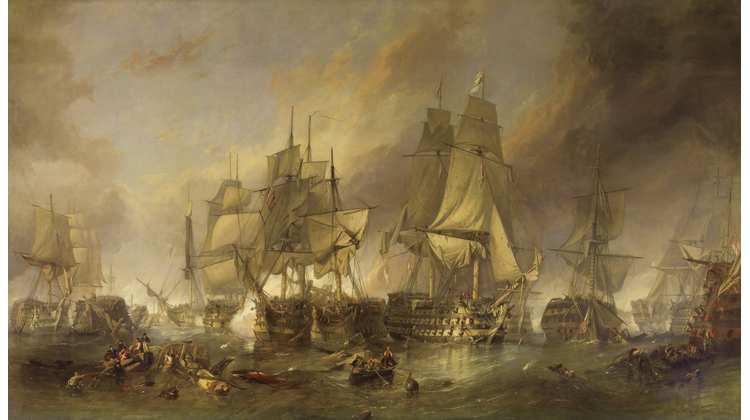 La batalla de Trafalgar 